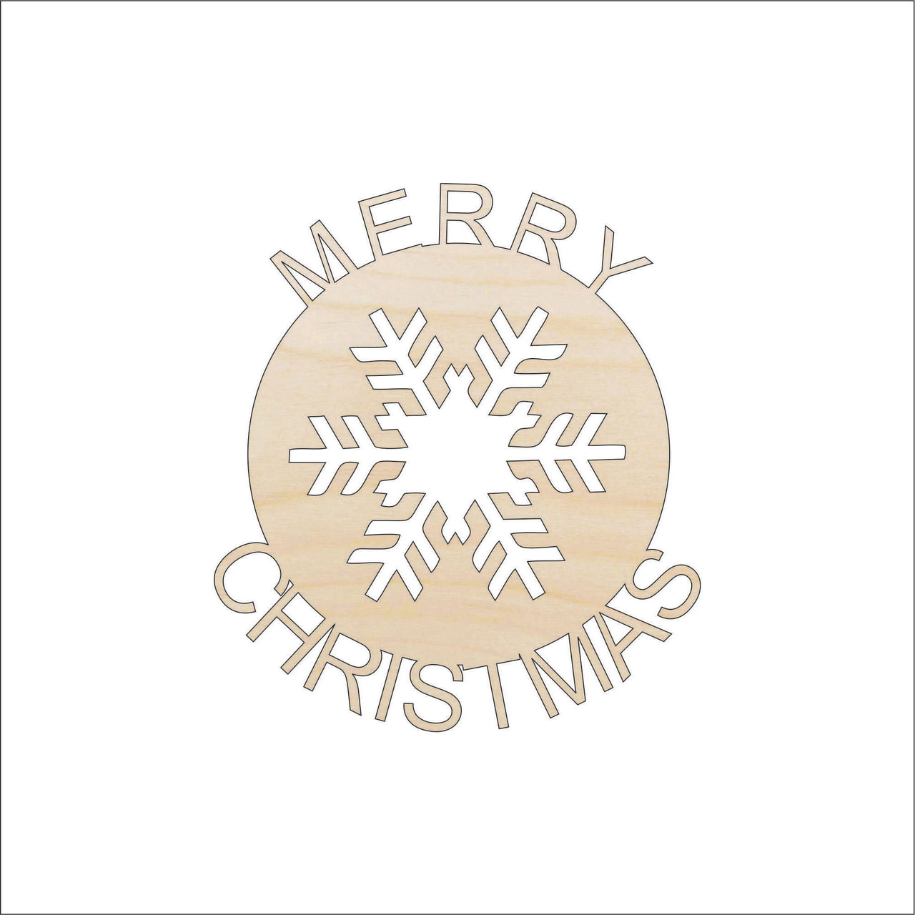 Christmas Wood Craft Shape – Laser Cut Baltic Birch Unfinished DIY Wood Art Supplies XMS116 - The Wood Shape Store