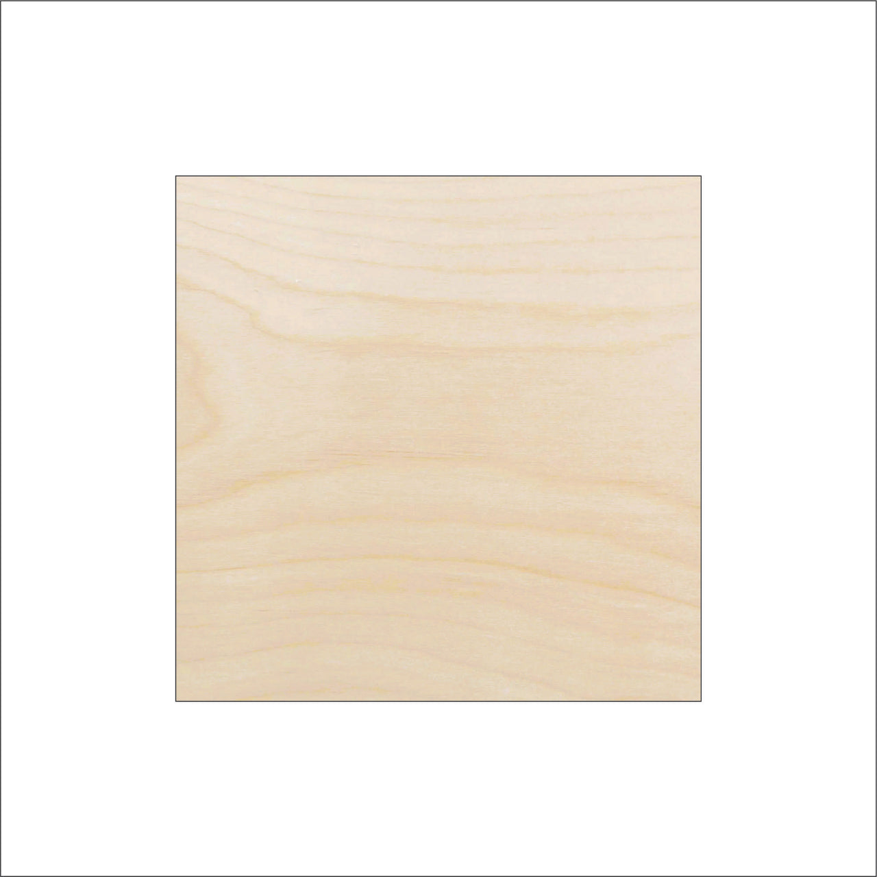 Square Wood Craft Shape - Laser Cut Baltic Birch Unfinished DIY Wood Art Supplies BSC15 - The Wood Shape Store