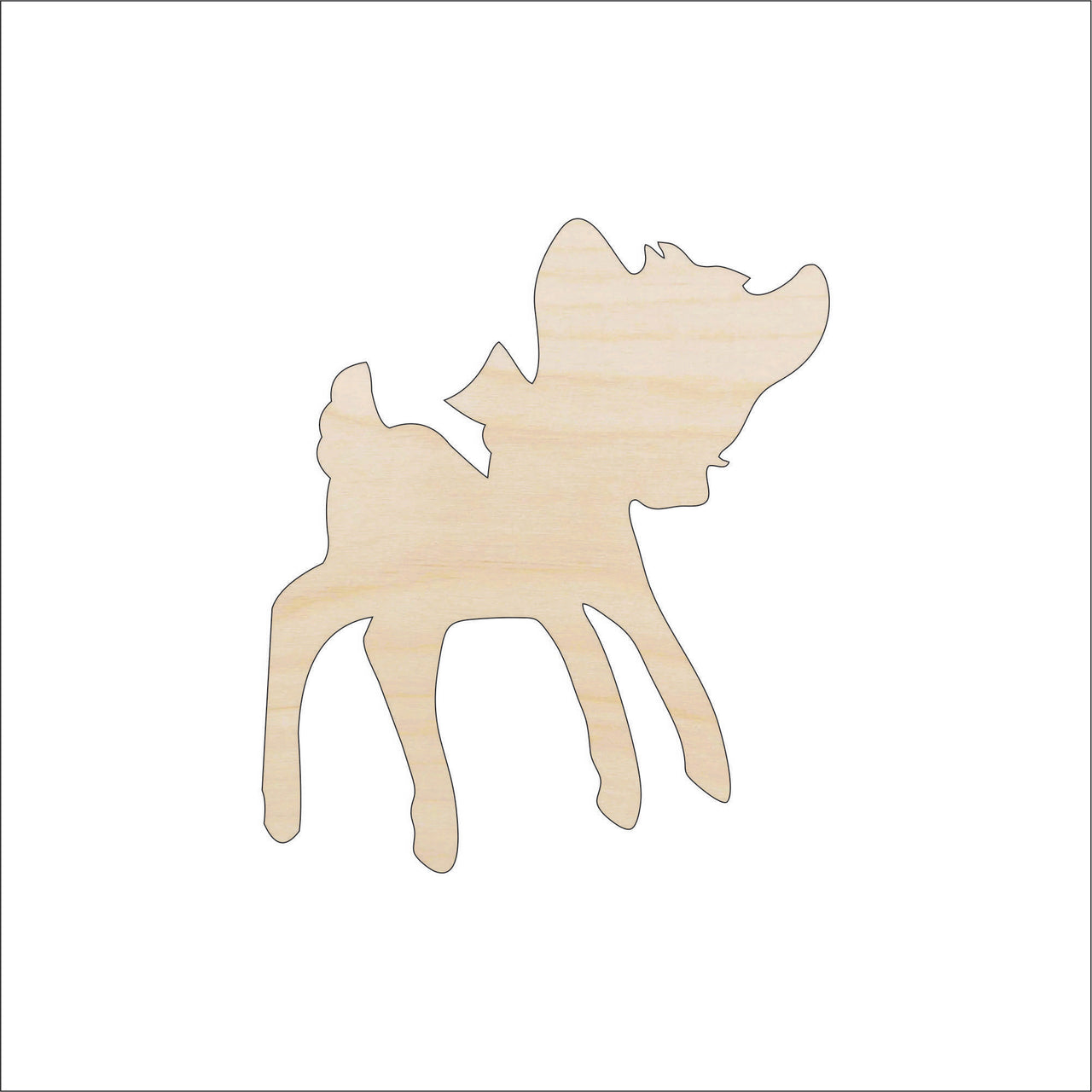 Deer Wood Craft Shape - Laser Cut Baltic Birch Unfinished DIY Wood Art Supplies DER77 - The Wood Shape Store