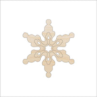 Snowflake Wood Craft Shape - Laser Cut Baltic Birch Unfinished DIY Wood Art Supplies SNW46 - The Wood Shape Store