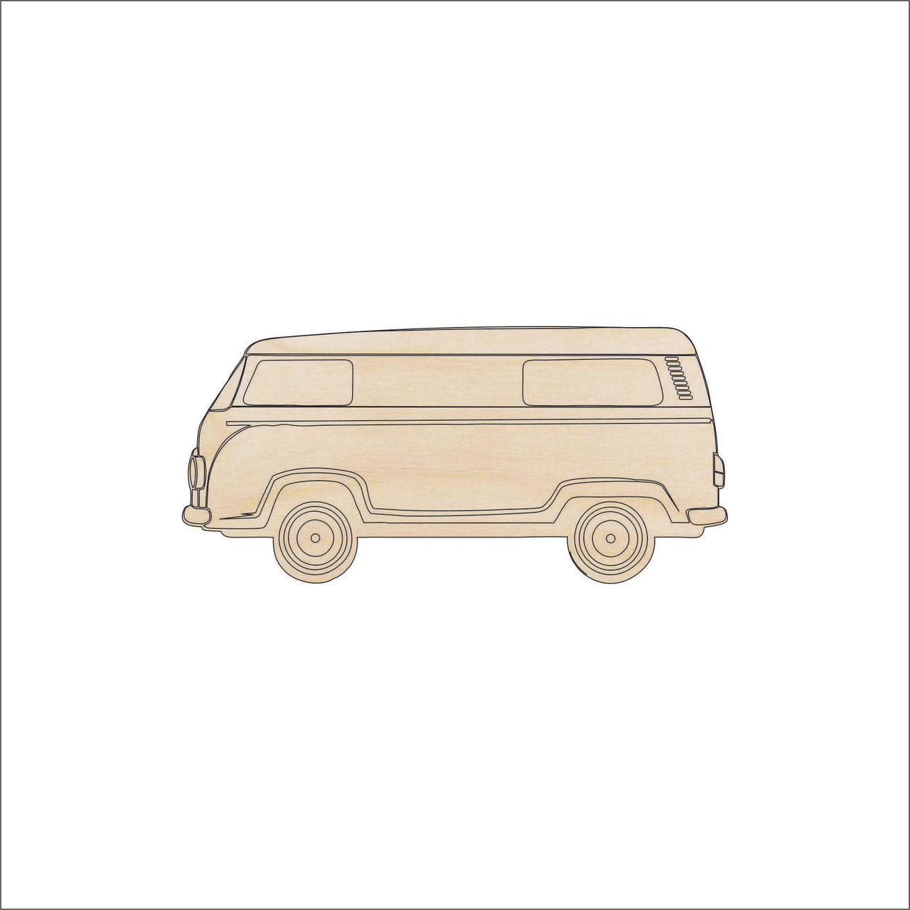 Bus Wood Craft Shape - Laser Cut Baltic Birch Unfinished DIY Wood Art Supplies CAR149 - The Wood Shape Store