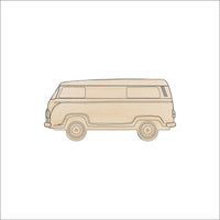 Bus Wood Craft Shape - Laser Cut Baltic Birch Unfinished DIY Wood Art Supplies CAR149 - The Wood Shape Store