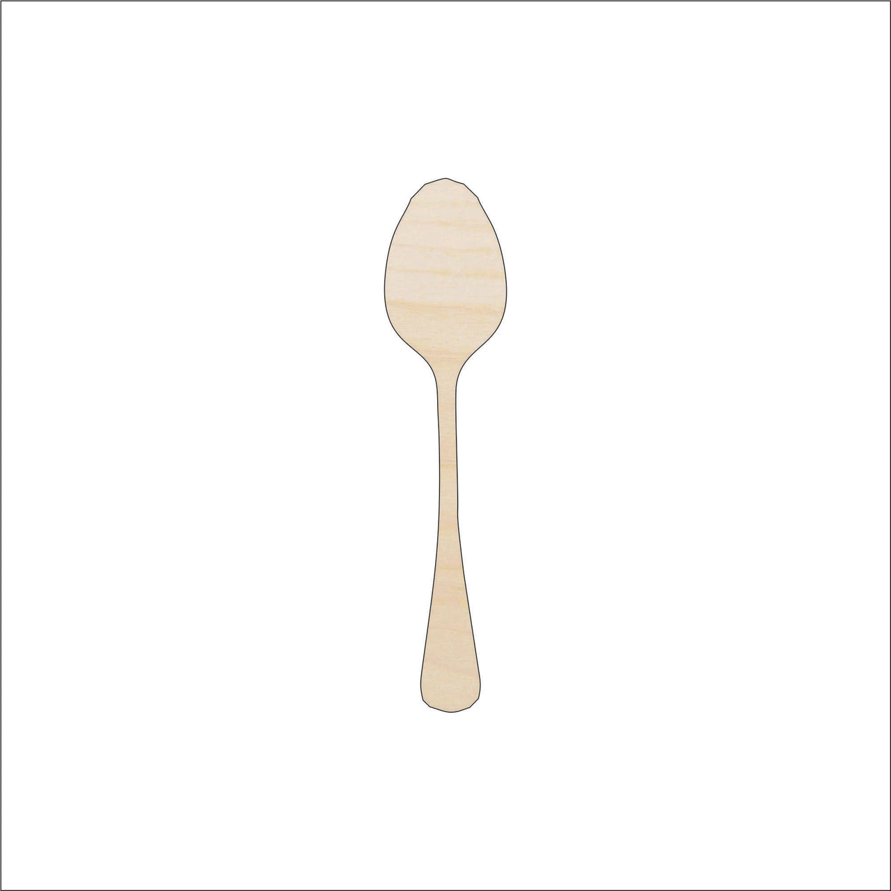 Spoon Wood Craft Shape - Laser Cut Baltic Birch Unfinished DIY Wood Art Supplies FOD177 - The Wood Shape Store