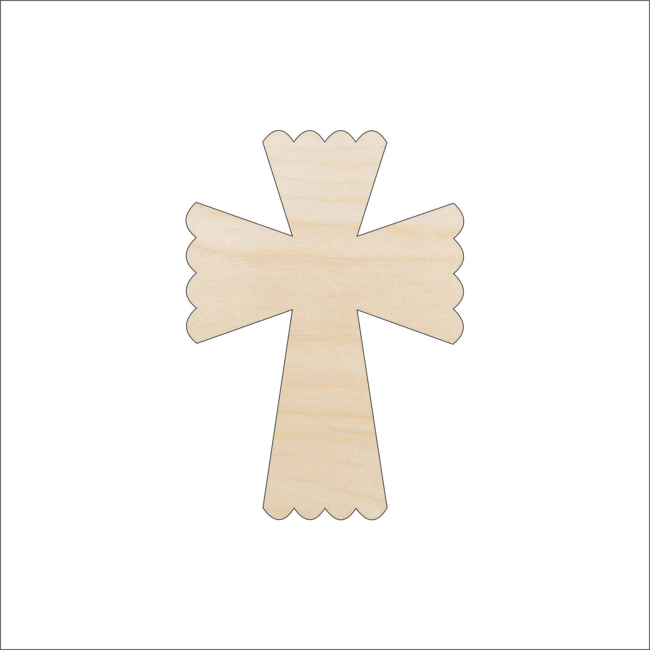 Cross Wood Craft Shape - Laser Cut Baltic Birch Unfinished DIY Wood Art Supplies REL2 - The Wood Shape Store