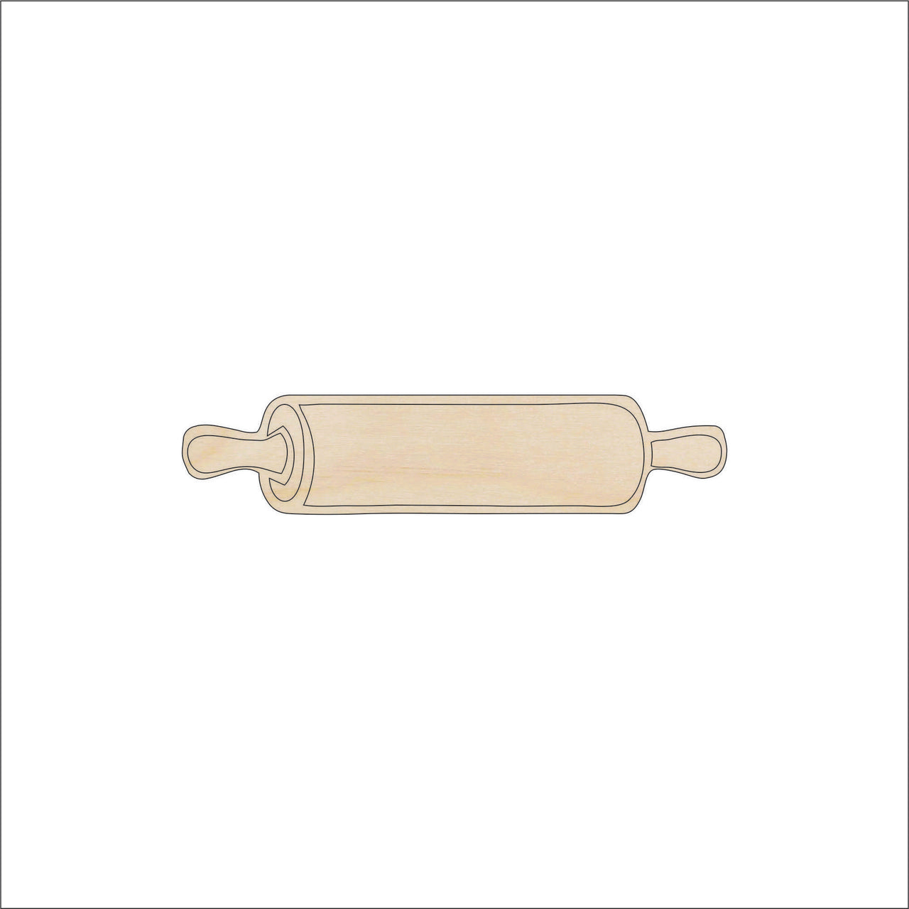 Rolling Pin Wood Craft Shape - Laser Cut Baltic Birch Unfinished DIY Wood Art Supplies FOD11 - The Wood Shape Store