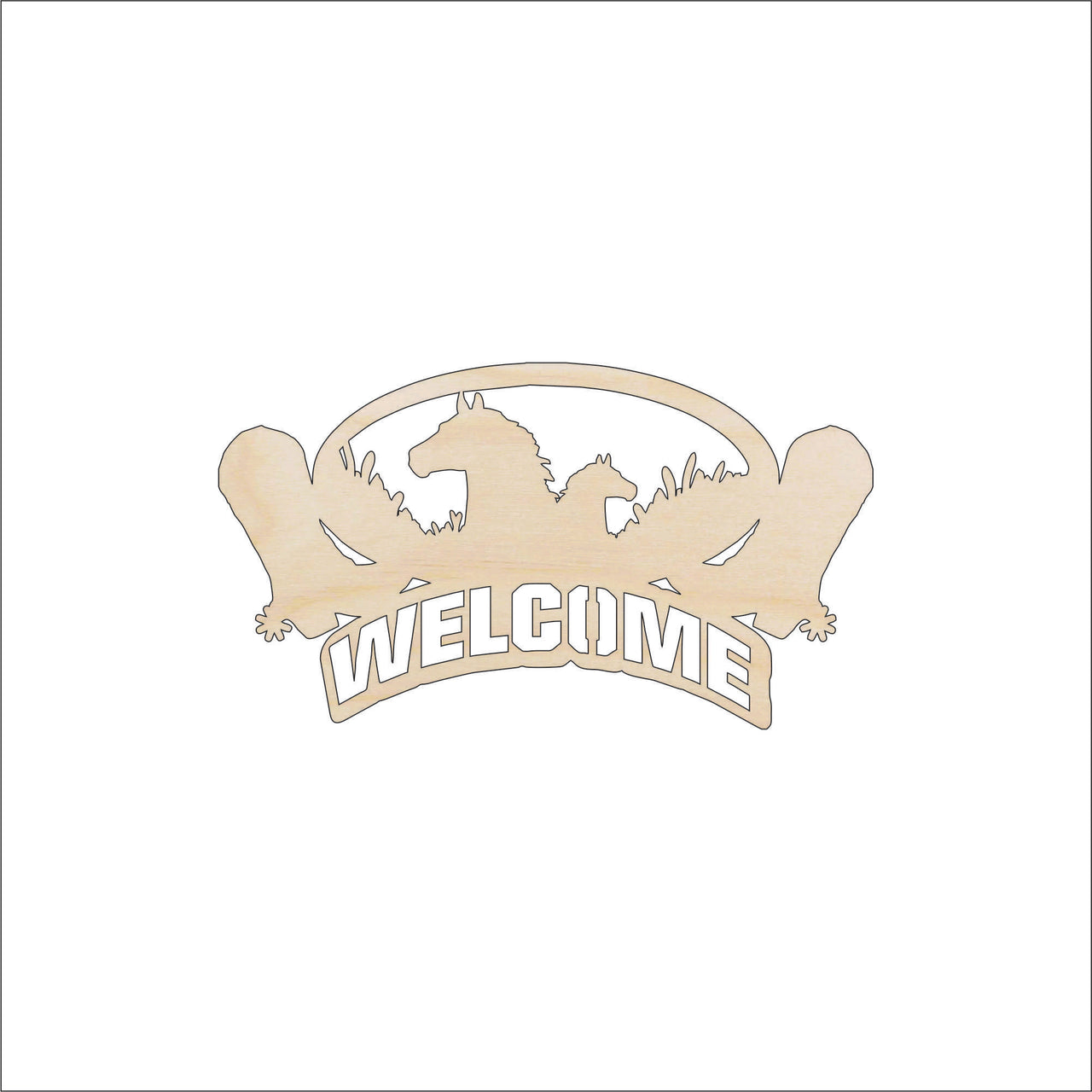 Horse Wood Craft Shape - Laser Cut Baltic Birch Unfinished DIY Wood Art Supplies SGN56 - The Wood Shape Store