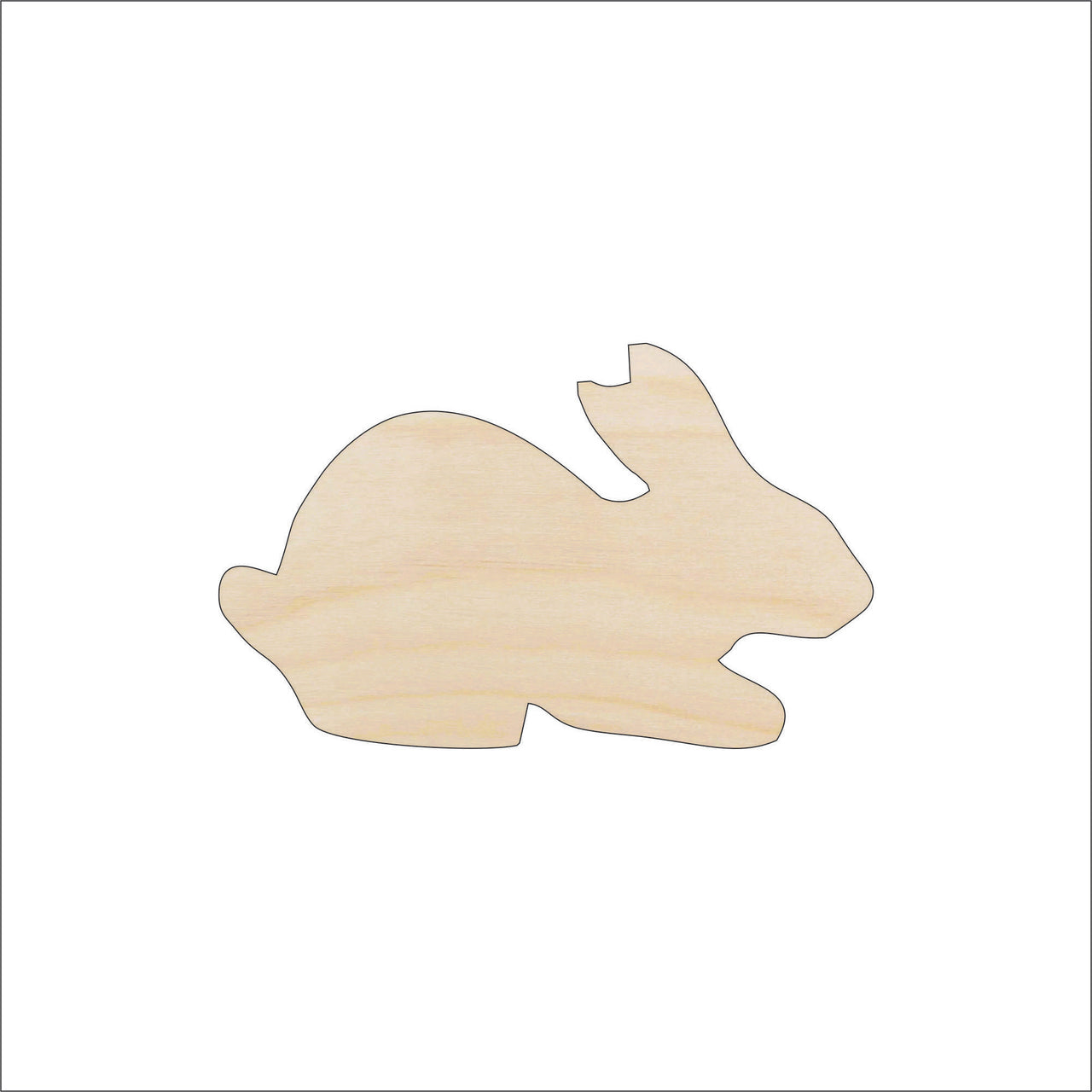 Bunny - Wood Craft Shape - Laser Cut Baltic Birch Unfinished DIY Wood Art Supplies BNY27 - The Wood Shape Store