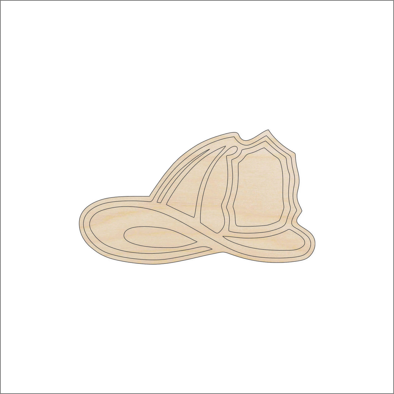 Firefighter Wood Craft Shape - Laser Cut Baltic Birch Unfinished DIY Wood Art Supplies CLT32 - The Wood Shape Store