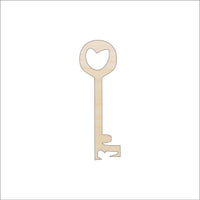 Key Wood Craft Shape - Laser Cut Baltic Birch Unfinished DIY Wood Art Supplies KEY30 - The Wood Shape Store
