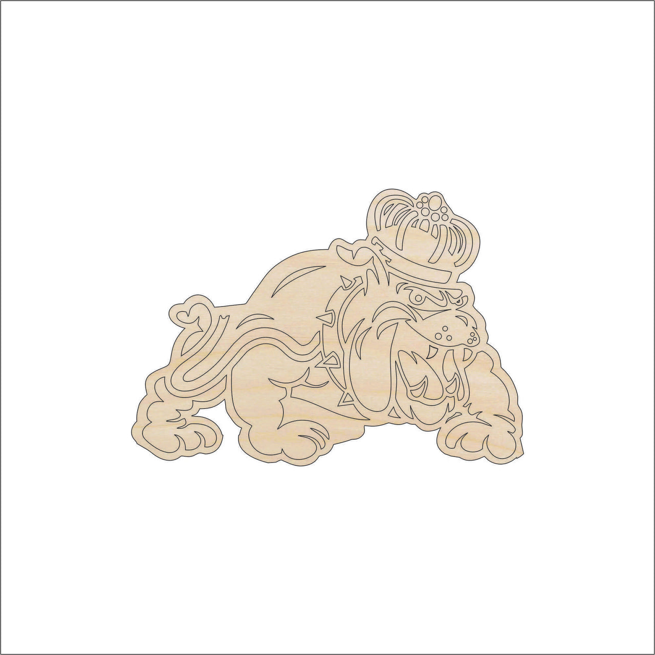 Dog Wood Craft Shape - Laser Cut Baltic Birch Unfinished DIY Wood Art Supplies DOG154 - The Wood Shape Store