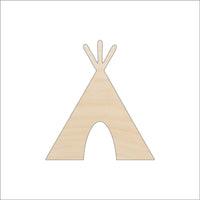 Tee Pee Wood Craft Shape - Laser Cut Baltic Birch Unfinished DIY Wood Art Supplies XTR10 - The Wood Shape Store