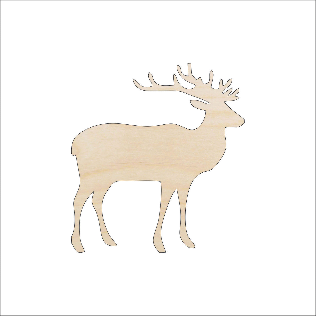 Deer Wood Craft Shape - Laser Cut Baltic Birch Unfinished DIY Wood Art Supplies DER24 - The Wood Shape Store