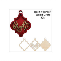 Bright 3D Laser Cut Ornament – Baltic Birch Wood Craft Supplies | DIY Wood Ornament Kit XM30 - The Wood Shape Store