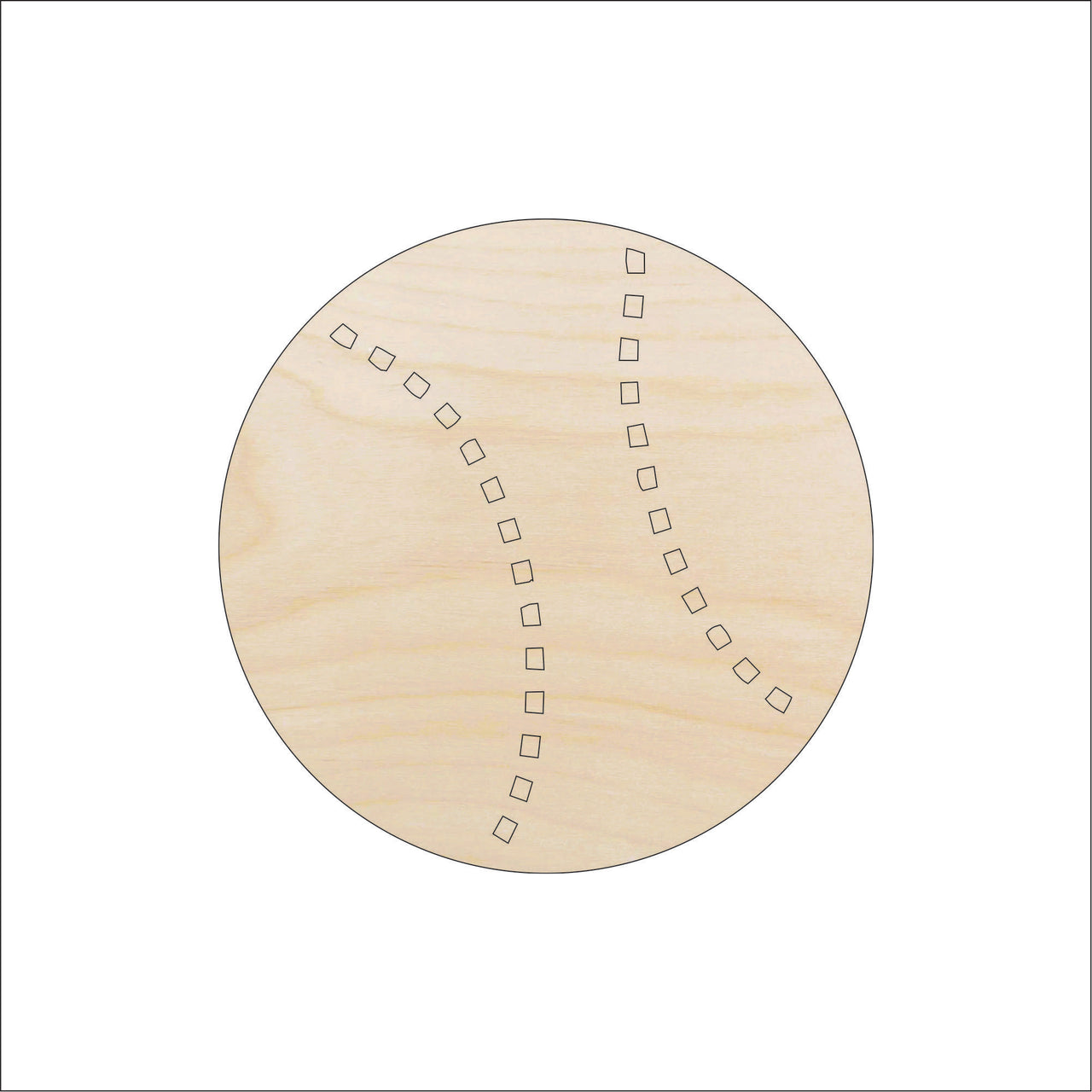 Tennis Ball Wood Craft Shape - Laser Cut Baltic Birch Unfinished DIY Wood Art Supplies SPT156 - The Wood Shape Store