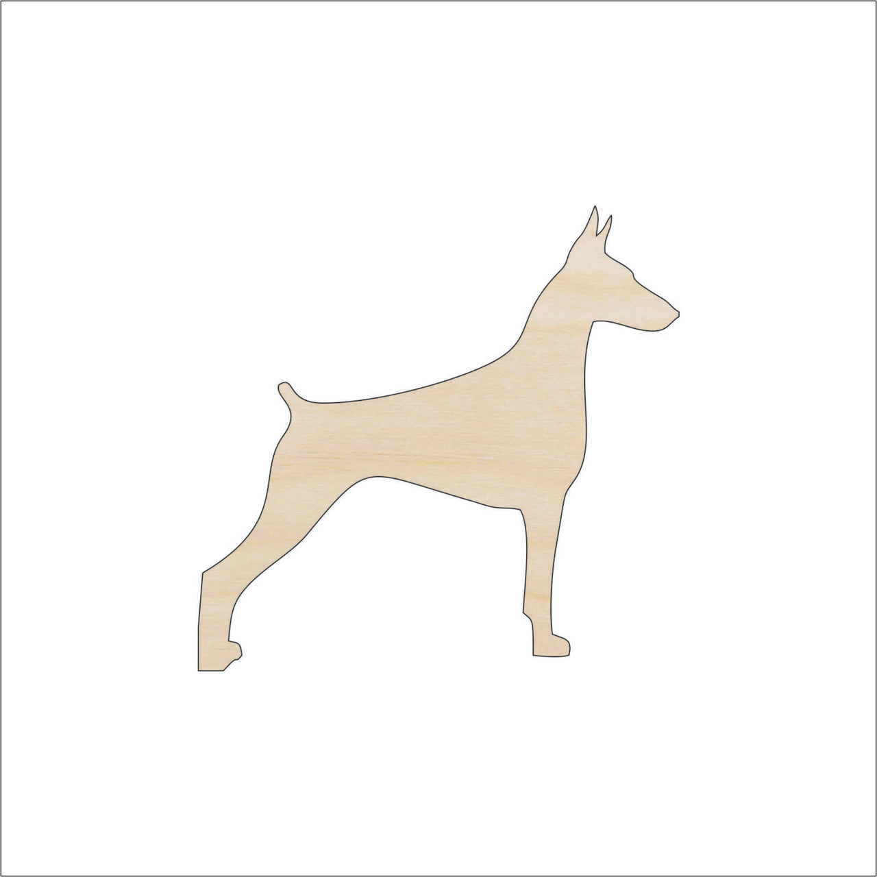 Dog Wood Craft Shape - Laser Cut Baltic Birch Unfinished DIY Wood Art Supplies DOG141 - The Wood Shape Store