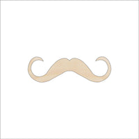 Mustache Wood Craft Shape - Laser Cut Baltic Birch Unfinished DIY Wood Art Supplies PPL50 - The Wood Shape Store