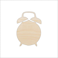 Alarm Clock Wood Craft Shape - Laser Cut Baltic Birch Unfinished DIY Wood Art Supplies DCR30 - The Wood Shape Store
