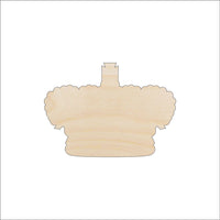 Crown Wood Craft Shape - Laser Cut Baltic Birch Unfinished DIY Wood Art Supplies CLT94 - The Wood Shape Store