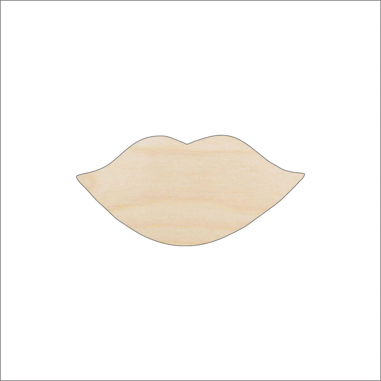 Lips Wood Craft Shape - Laser Cut Baltic Birch Unfinished DIY Wood Art Supplies PPL212 - The Wood Shape Store