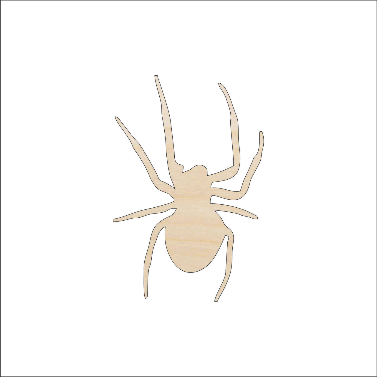 Spider Wood Craft Shape - Laser Cut Baltic Birch Unfinished DIY Wood Art Supplies BUG78 - The Wood Shape Store