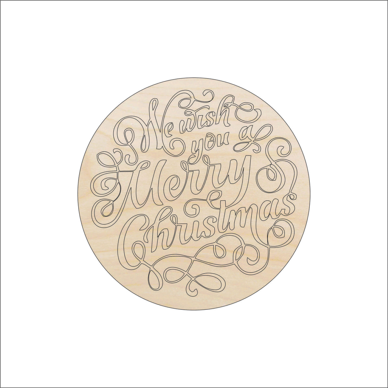 Christmas Wood Craft Shape Laser Cut Out & Unfinished DIY Craft Supply XMS282 - The Wood Shape Store