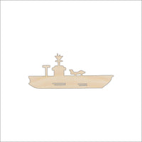 Aircraft Carrier Wood Craft Shape - Laser Cut Baltic Birch Unfinished Art Supplies BOT24 - The Wood Shape Store