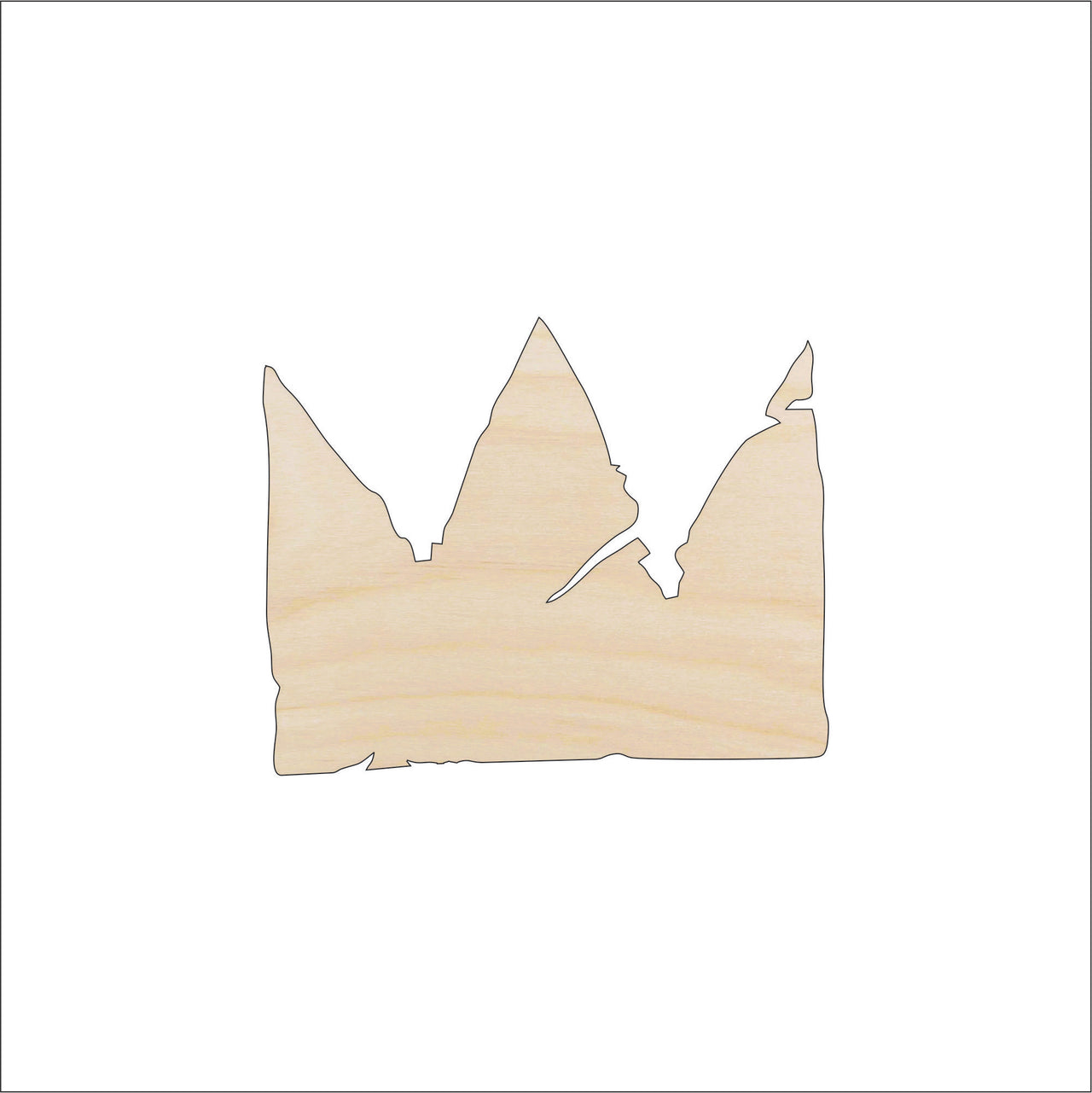 Crown Wood Craft Shape - Laser Cut Baltic Birch Unfinished DIY Wood Art Supplies CLT96 - The Wood Shape Store