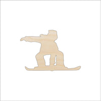 Snow Boarder Wood Craft Shape - Laser Cut Baltic Birch Unfinished DIY Wood Art Supplies SPT681 - The Wood Shape Store