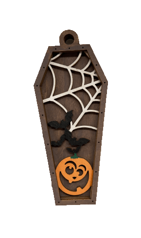 Halloween 3D Laser Cut Ornament – Baltic Birch Wood Craft Supplies | DIY Wood Ornament Kit HA6 - The Wood Shape Store