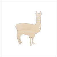 Alpaca Llama Wood Craft Shape – Laser Cut Baltic Birch Unfinished DIY Wood Art Supplies ANML121 - The Wood Shape Store