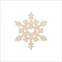 Snowflake Wood Craft Shape - Laser Cut Baltic Birch Unfinished DIY Wood Art Supplies SNW14 - The Wood Shape Store