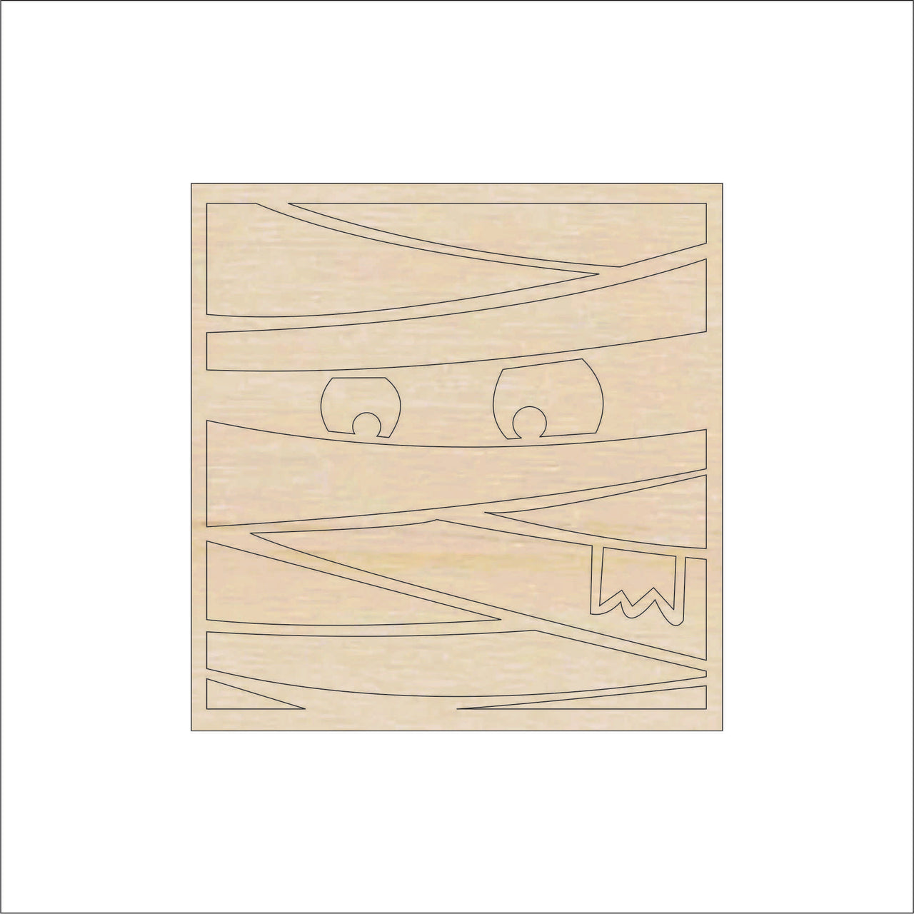 Mummy Wood Craft Shape - Laser Cut Baltic Birch Unfinished DIY Wood Art Supplies FAL244 - The Wood Shape Store