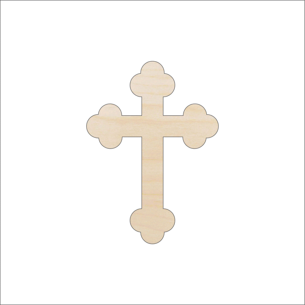 Cross Wood Craft Shape - Laser Cut Baltic Birch Unfinished DIY Wood Art Supplies REL77 - The Wood Shape Store