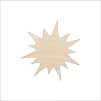 Sun Wood Craft Shape - Laser Cut Baltic Birch Unfinished DIY Wood Art Supplies SKY58 - The Wood Shape Store
