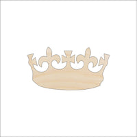 Crown Wood Craft Shape - Laser Cut Baltic Birch Unfinished DIY Wood Art Supplies CLT29 - The Wood Shape Store