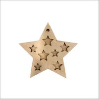 America 3D Laser Cut Ornament – Baltic Birch Wood Craft Supplies | DIY Wood Ornament Kit US3 - The Wood Shape Store