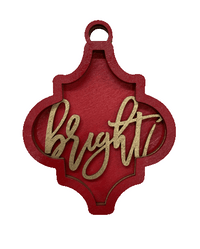 Bright 3D Laser Cut Ornament – Baltic Birch Wood Craft Supplies | DIY Wood Ornament Kit XM30 - The Wood Shape Store