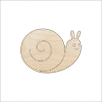 Snail Wood Craft Shape - Laser Cut Baltic Birch Unfinished DIY Wood Art Supplies BUG7 - The Wood Shape Store