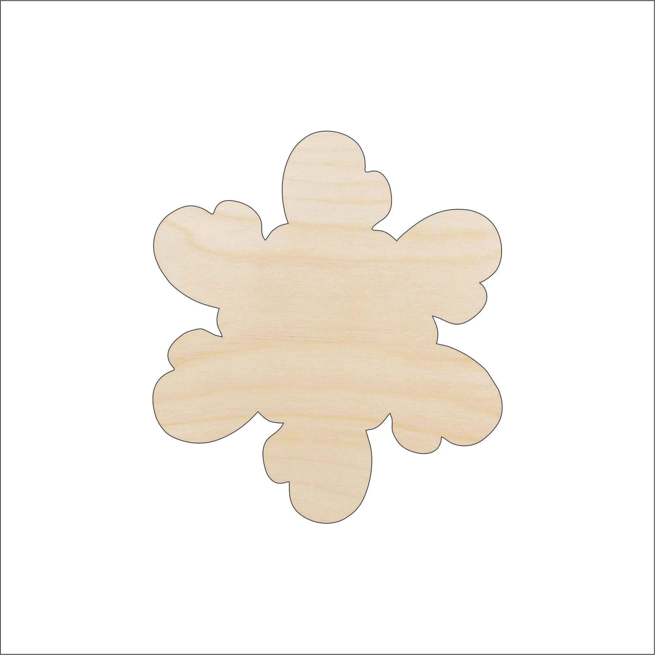 Flower Wood Craft Shape - Laser Cut Baltic Birch Unfinished DIY Wood Art Supplies FLR82 - The Wood Shape Store