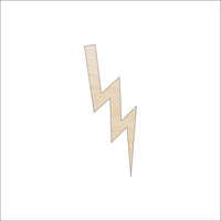 Lightning Bolt Wood Craft Shape - Laser Cut Baltic Birch Unfinished DIY Wood Art Supplies 61 - The Wood Shape Store