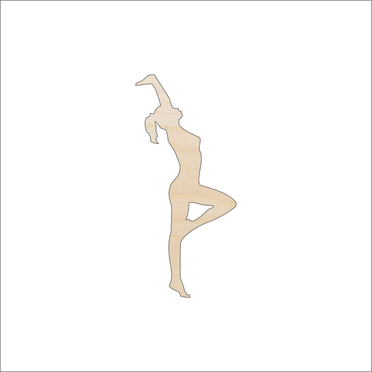Gymnast Wood Craft Shape - Laser Cut Baltic Birch Unfinished DIY Wood Art Supplies SPT13 - The Wood Shape Store