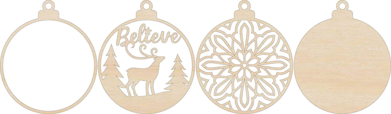 Deer 3D Laser Cut Ornament – Baltic Birch Wood Craft Supplies | DIY Wood Ornament Kit AN2 - The Wood Shape Store