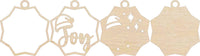Joy 3D Laser Cut Ornament – Baltic Birch Wood Craft Supplies | DIY Wood Ornament Kit XM53 - The Wood Shape Store