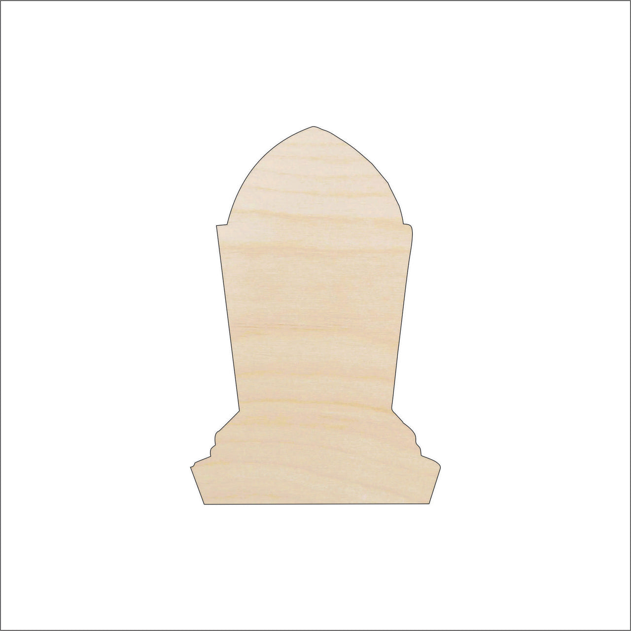 Tombstone Wood Craft Shape - Laser Cut Baltic Birch Unfinished DIY Wood Art Supplies FAL94 - The Wood Shape Store
