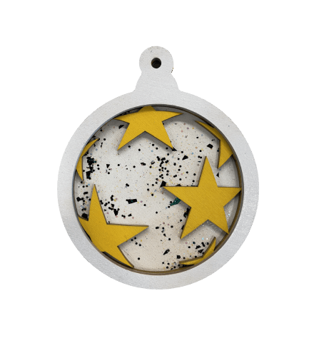 Star 3D Laser Cut Ornament – Baltic Birch Wood Craft Supplies | DIY Wood Ornament Kit DS3 - The Wood Shape Store