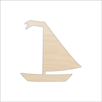 Sailboat Wood Craft Shape - Laser Cut Baltic Birch Unfinished DIY Wood Art Supplies BOT46 - The Wood Shape Store