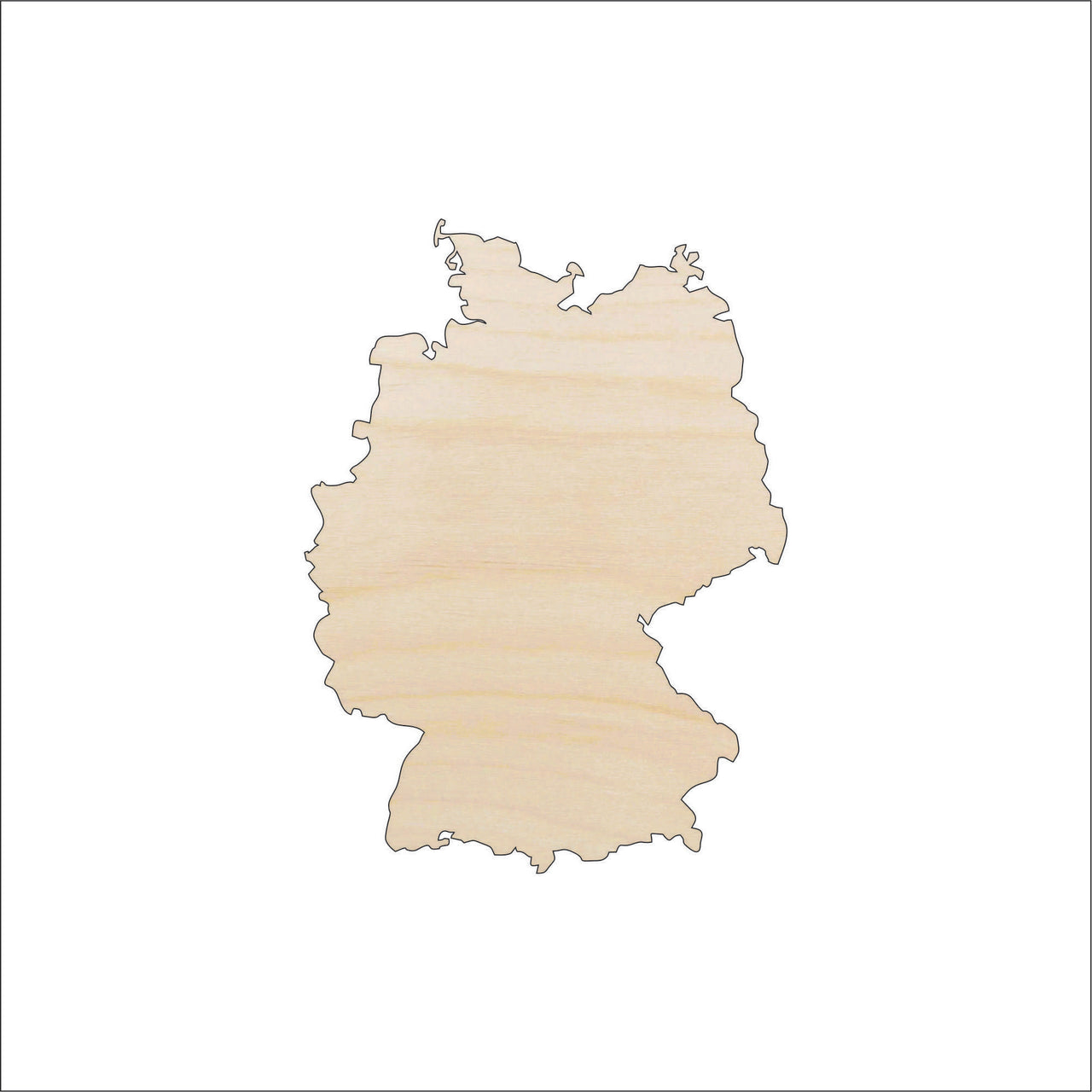 Germany Wood Craft Shape - Laser Cut Baltic Birch Unfinished DIY Wood Art Supplies WLD65 - The Wood Shape Store