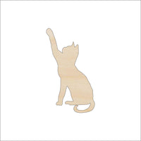 Cat Wood Craft Shape - Laser Cut Baltic Birch Unfinished DIY Wood Art Supplies CAT66 - The Wood Shape Store