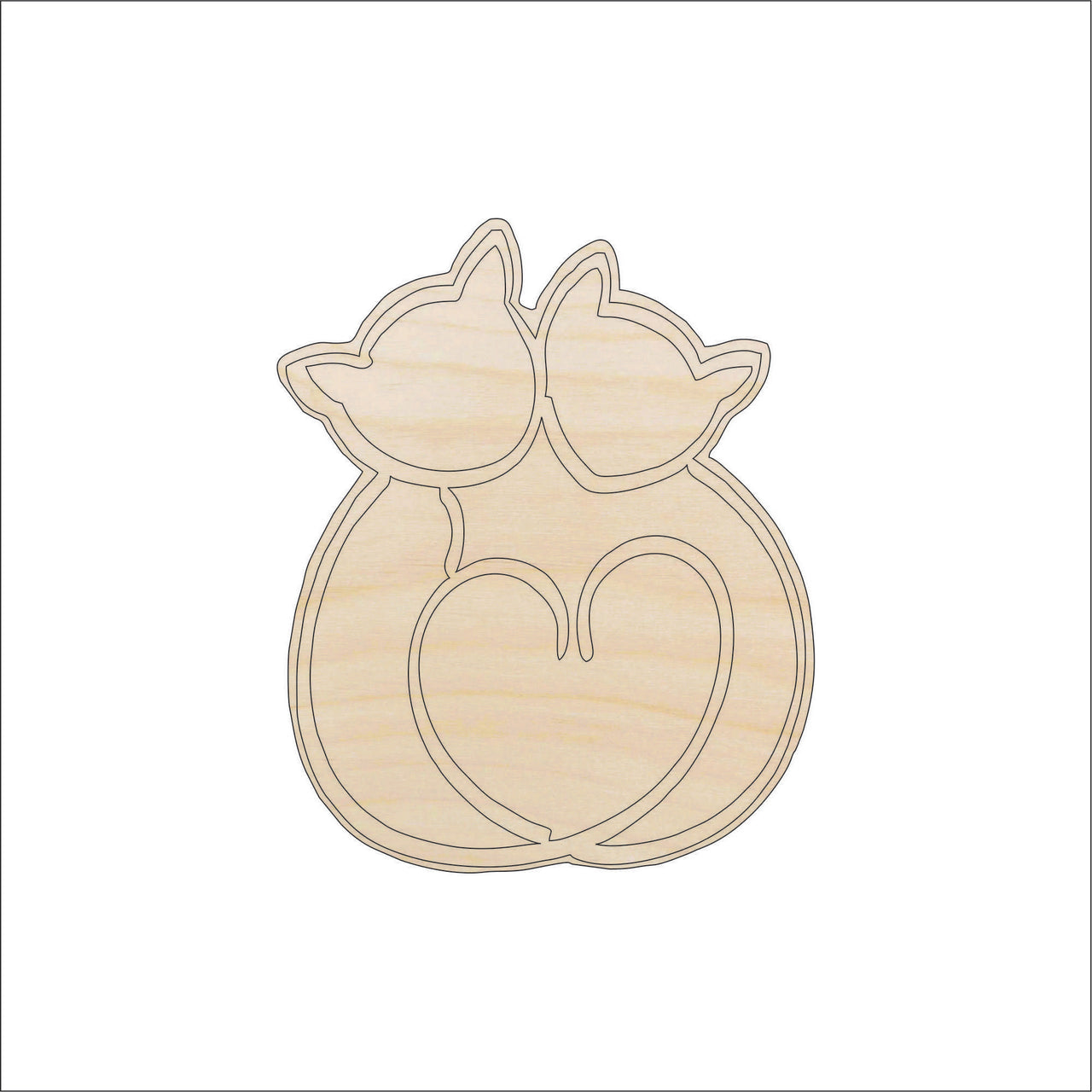 Cat Wood Craft Shape - Laser Cut Baltic Birch Unfinished DIY Wood Art Supplies CAT199 - The Wood Shape Store