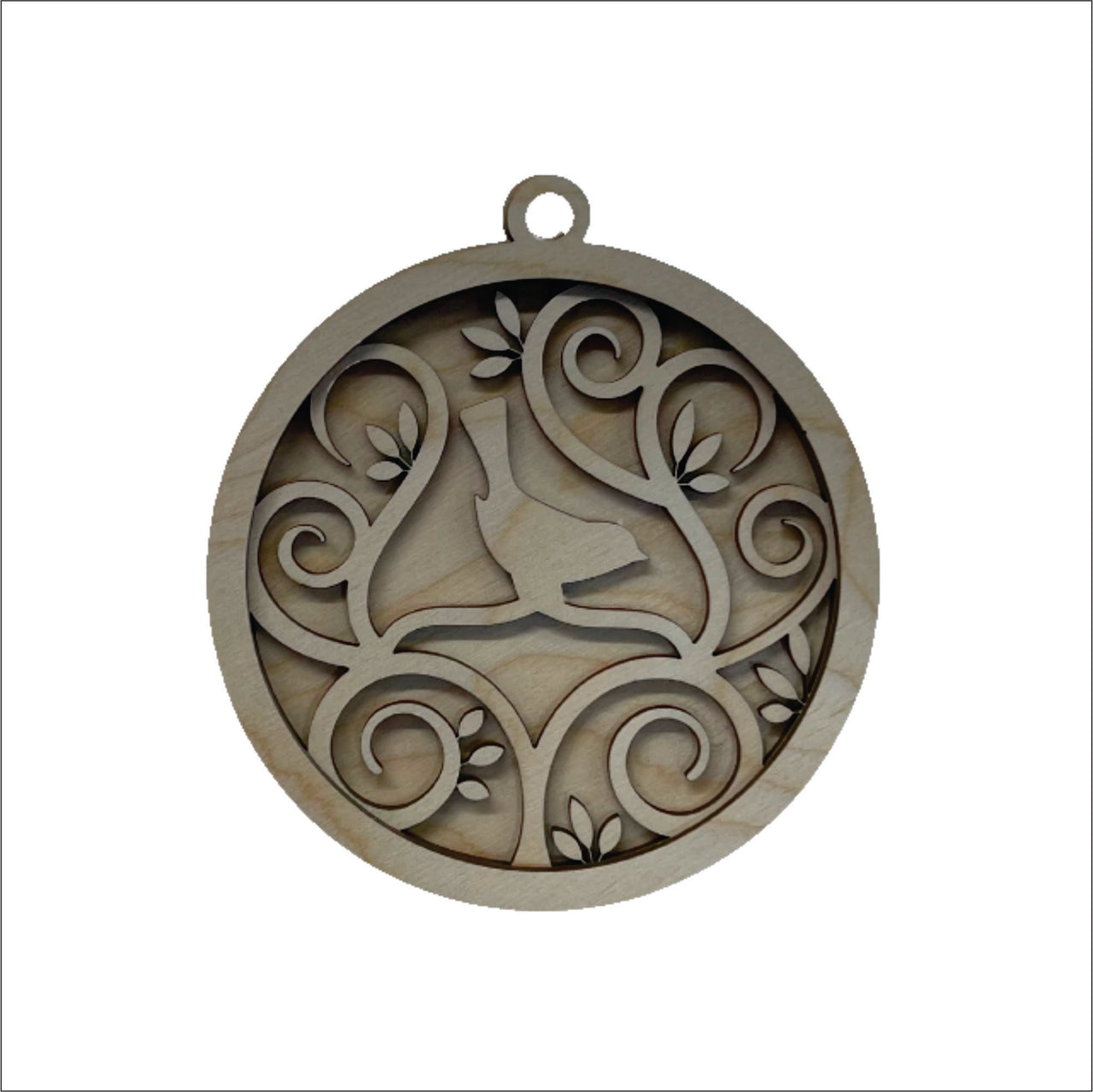 Bird 3D Laser Cut Ornament – Baltic Birch Wood Craft Supplies | DIY Wood Ornament Kit BR5 - The Wood Shape Store